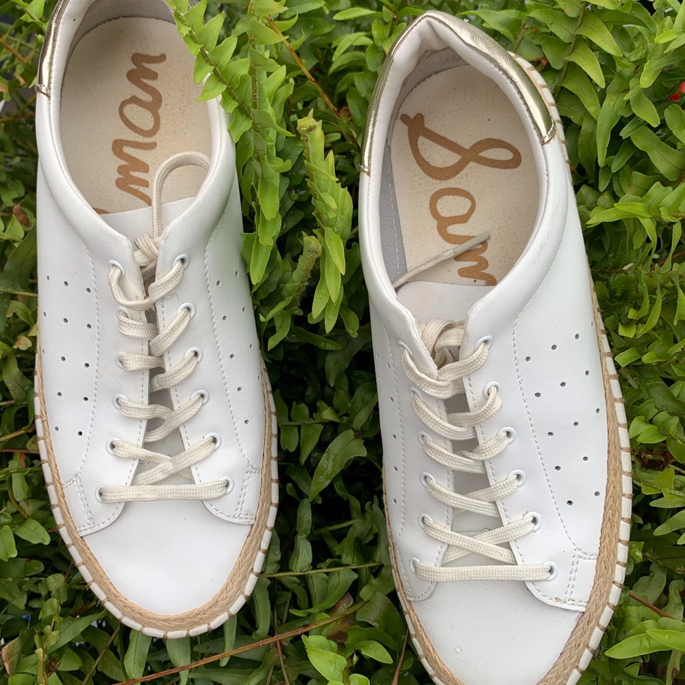 sam edelman white leather sneakers